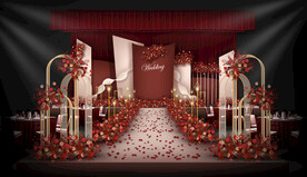 红色婚礼仪式区