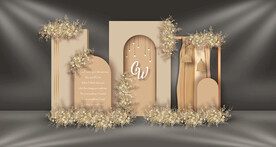 香槟色婚礼迎宾区