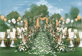 橙色户外仪式区