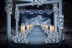 蓝色中式仪式区