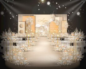 香槟色婚礼仪式区