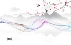 爆款山水画无框画 TIF分层