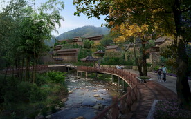 高清山区风景分层PSD效果图