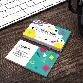 时尚矢量图案可爱卡通名片模板