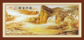 中式流水生财挂画