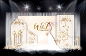 香槟色婚礼背景设计