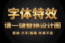 黄金金属网格字体
