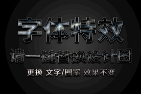 颓废金属3D立体字 