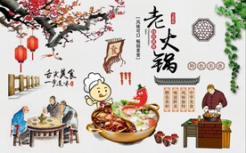 重庆老火锅餐饮背景图片