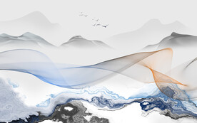 现代高档新款山水 文件分层 