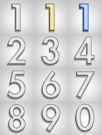 可编辑金属数字 更改字体