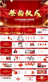 企业战略合作签约仪式PPT模板