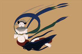 敦煌莫高窟305窟壁画飞天