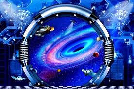 科幻星空背景墙