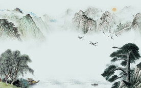 新款 新山水无框画 文件分层画