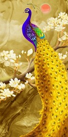 富贵吉祥孔雀牡丹