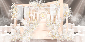 香槟粉婚礼肉粉色婚礼