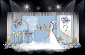 浅灰色主题婚礼效果图