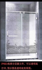 高清分层浴室推拉门写真图