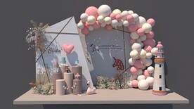 美陈背景su模型