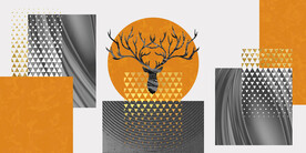 装饰画 晶瓷画 几何图