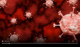 超清红色冠状病毒视频素材