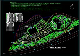 度假村绿化方案平面图CAD景观