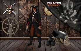 欧美风复古海盗餐饮酒吧背景墙