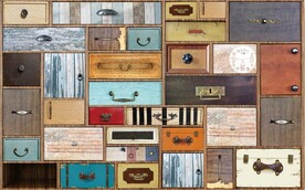 复古格子柜子老抽屉餐饮酒吧背景