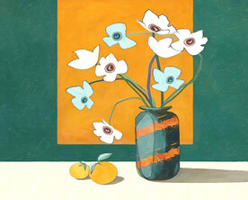 装饰画 三联画 兰花