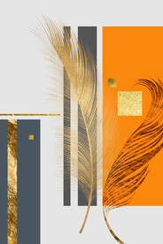 装饰画 晶瓷画 羽毛