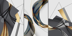 装饰画 三联画 几何图