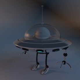 外星人C4D立体模型设计