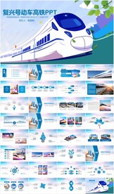 复兴号高铁火车动车铁路局PPT