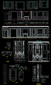石材壁炉背景墙CAD