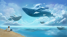 装饰画 晶瓷画 海豚