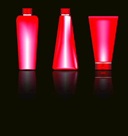 护肤品瓶子视觉效果图