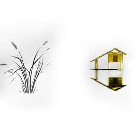 装饰画 晶瓷画 房子