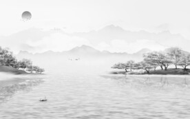 新中 灰色山水 TIF文件分层