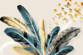 装饰画 晶瓷画 羽毛