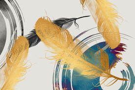 装饰画 晶瓷画 羽毛