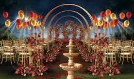 红金色婚礼仪式区