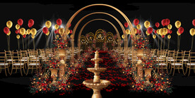 红金色婚礼仪式区