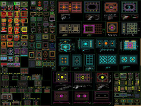天花吊顶美式法式中式欧式CAD