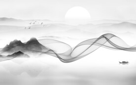 中式山水新画 TIF分层文件