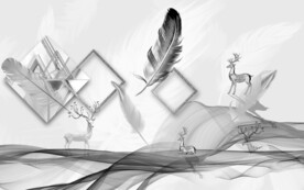 灰色无框画 TIF分层 