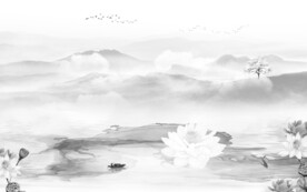 别墅山水灰色新画 TIF分层