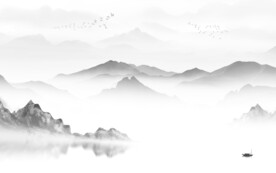 高端山水灰色新画 TIF分层