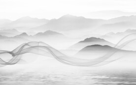 高清山水画灰色画 TIF分层