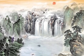 高端流水生财装饰画